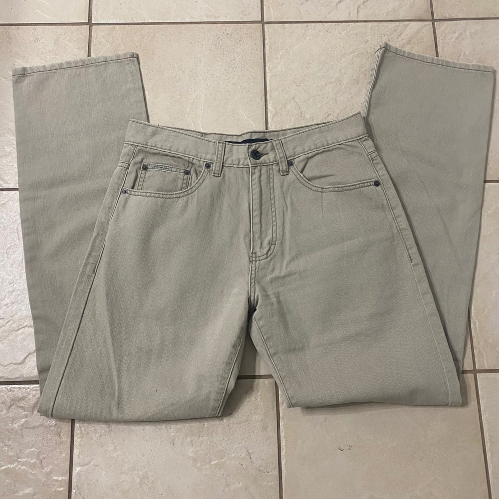 Calvin Klein Jeans Tan Khaki Straight Leg Denim Pants Size 30 Womens